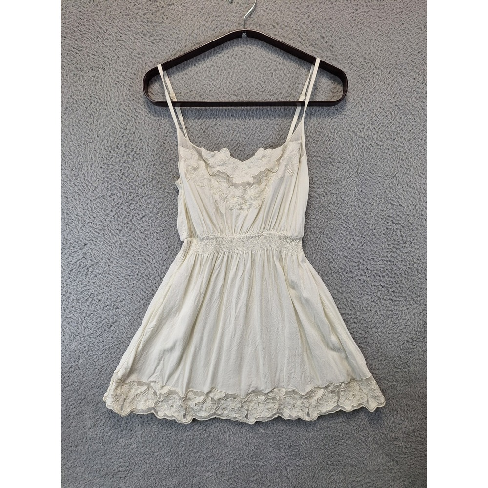 Twentyone Womens Cream Mini Dress Size Medium‎ Cottagecore Casual Floral